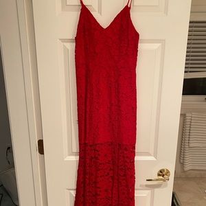 NBD red lace dress